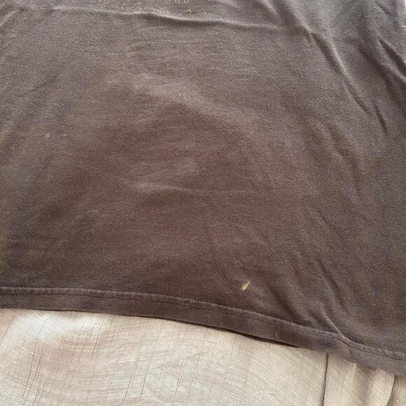 Brown Lone Wolf Graphic Tee – Faded Biker / Western T-Shirt – Cotton medium - Picture 6 of 6